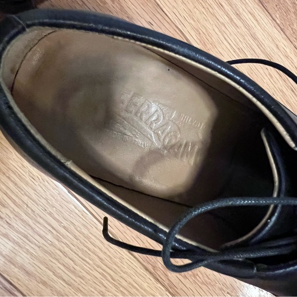 Salvatore Ferragamo Gobble Black 
Pebble Calf Dress Shoes - Picture 3 of 10